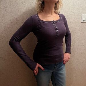 Women's Purple Long Sleeve Top